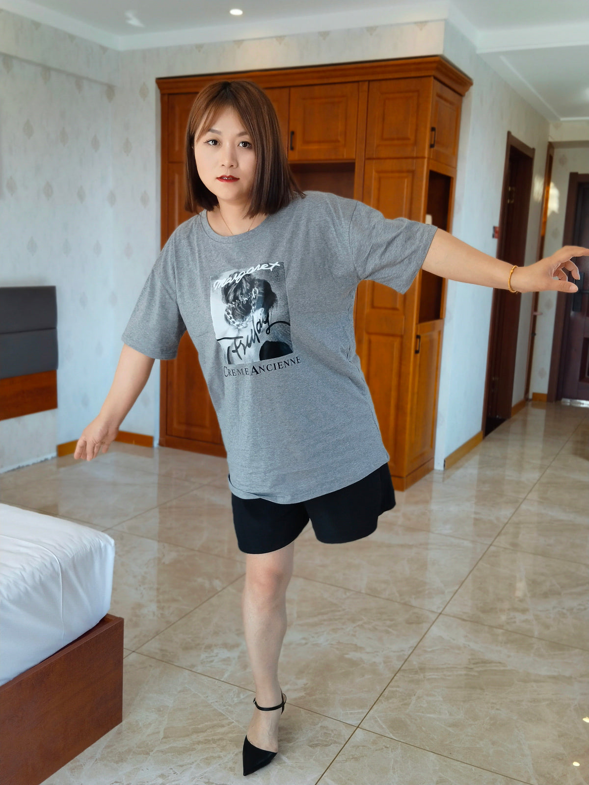 Grace, A Sak Girl - Bedroom Dressing, Heels and Window Poses