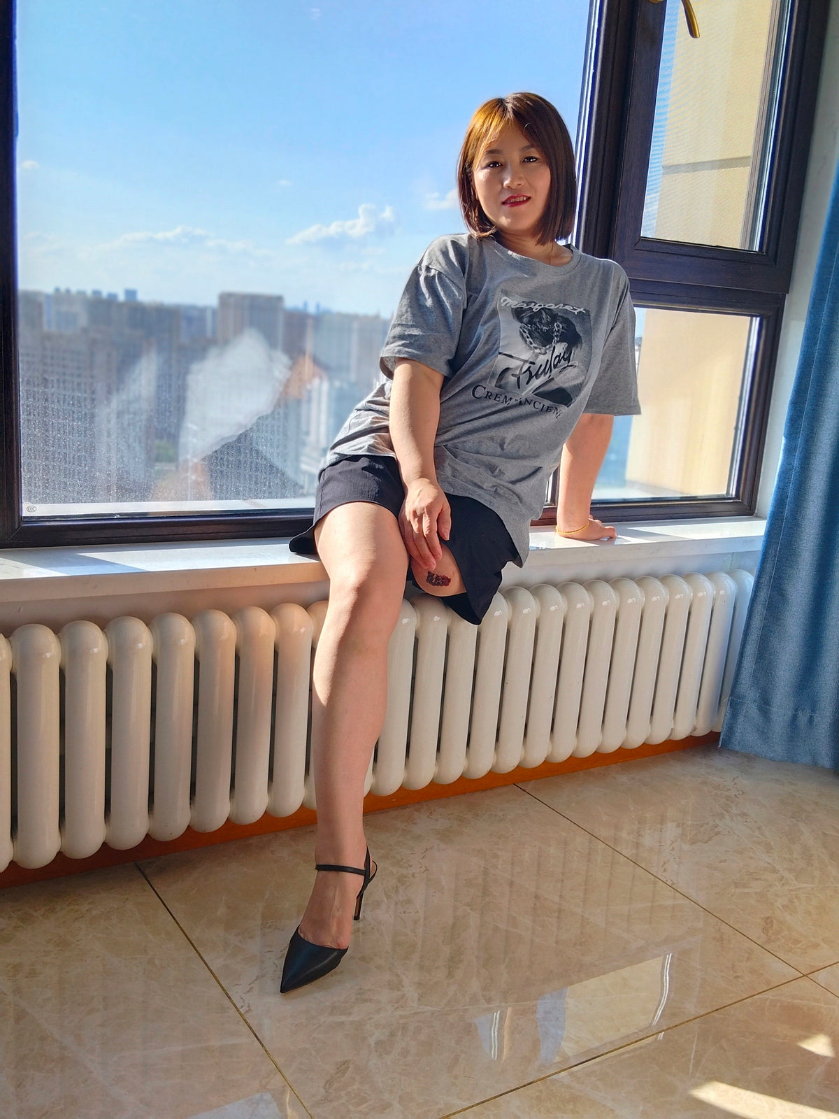 Grace, A Sak Girl - Bedroom Dressing, Heels and Window Poses