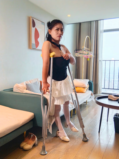 Maria: Polio Girl - Climbing Stairs Barely with Stockings on