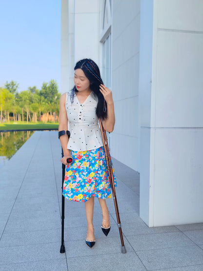 Milana the Polio Girl - First Time Trying High Heels with Crutches