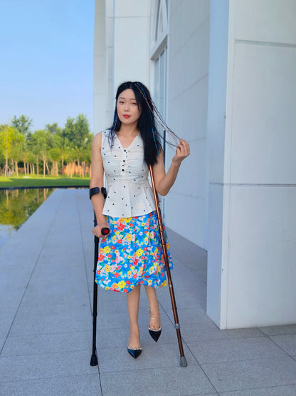 Milana the Polio Girl - First Time Trying High Heels with Crutches