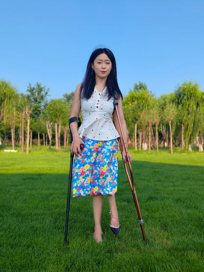 Milana the Polio Girl - First Time Trying High Heels with Crutches