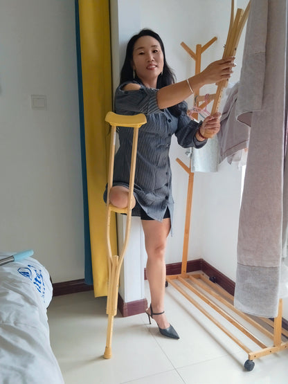 Gigi: Sak Amputee Girl - Using crutches to climb stairs home and massage her residual limbs