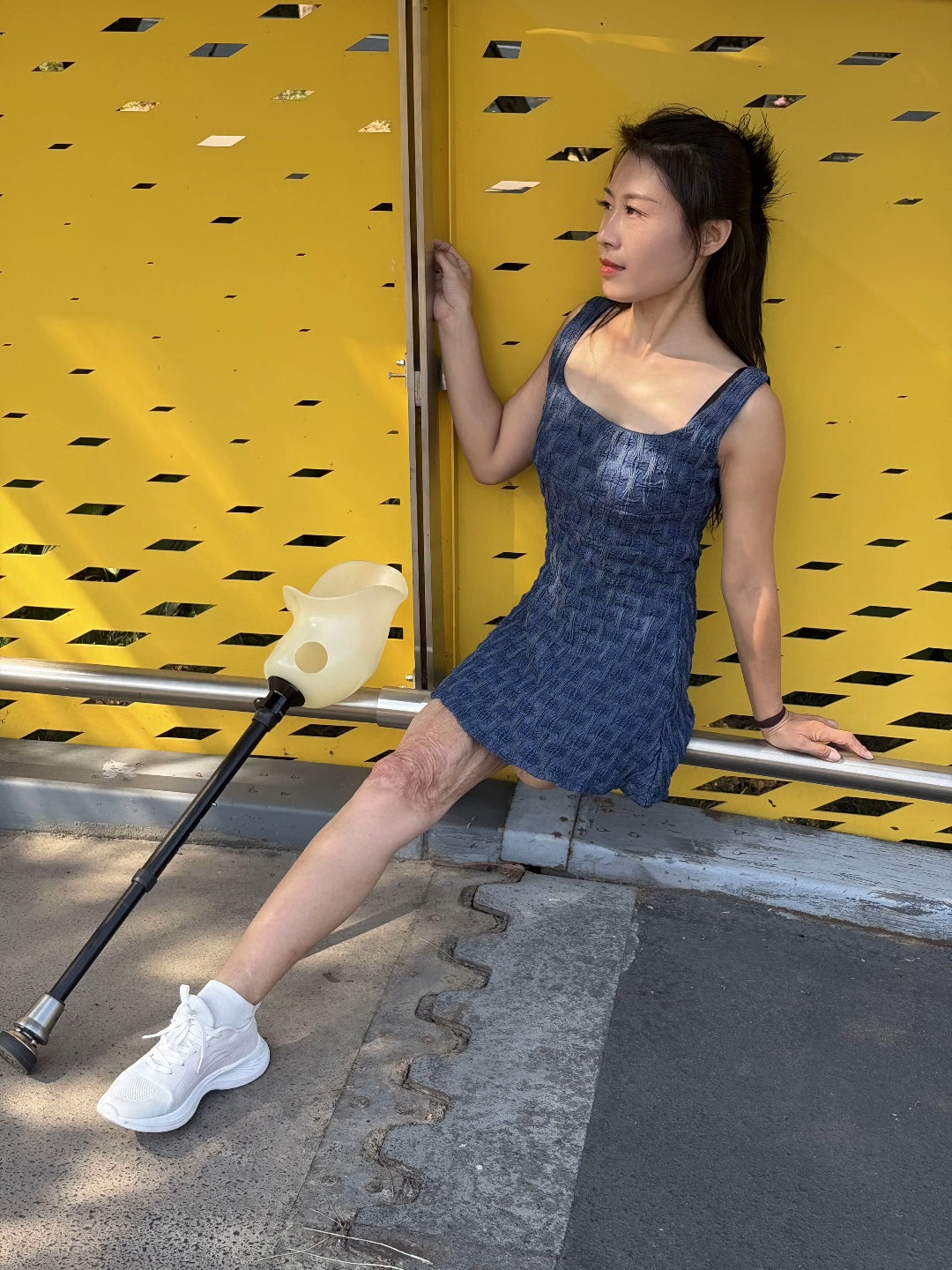 Ayla: Sak Amputee Girl - First Experience with a Wooden Leg Prosthetic