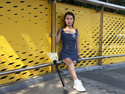 Ayla: Sak Amputee Girl - First Experience with a Wooden Leg Prosthetic