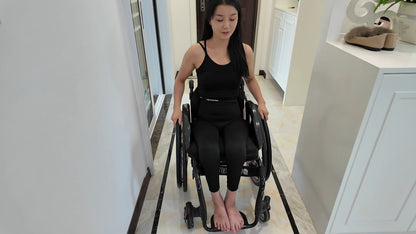 Belle: A paraplegic girl - Home cleaning wheel shifts from chair to bed