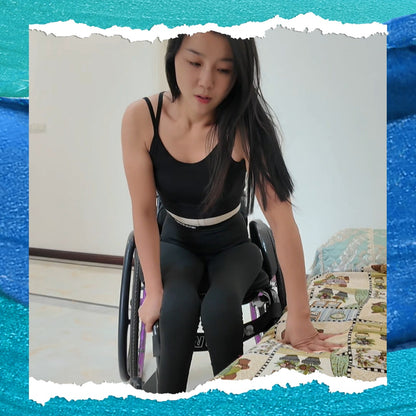 Belle: A paraplegic girl - Home cleaning wheel shifts from chair to bed
