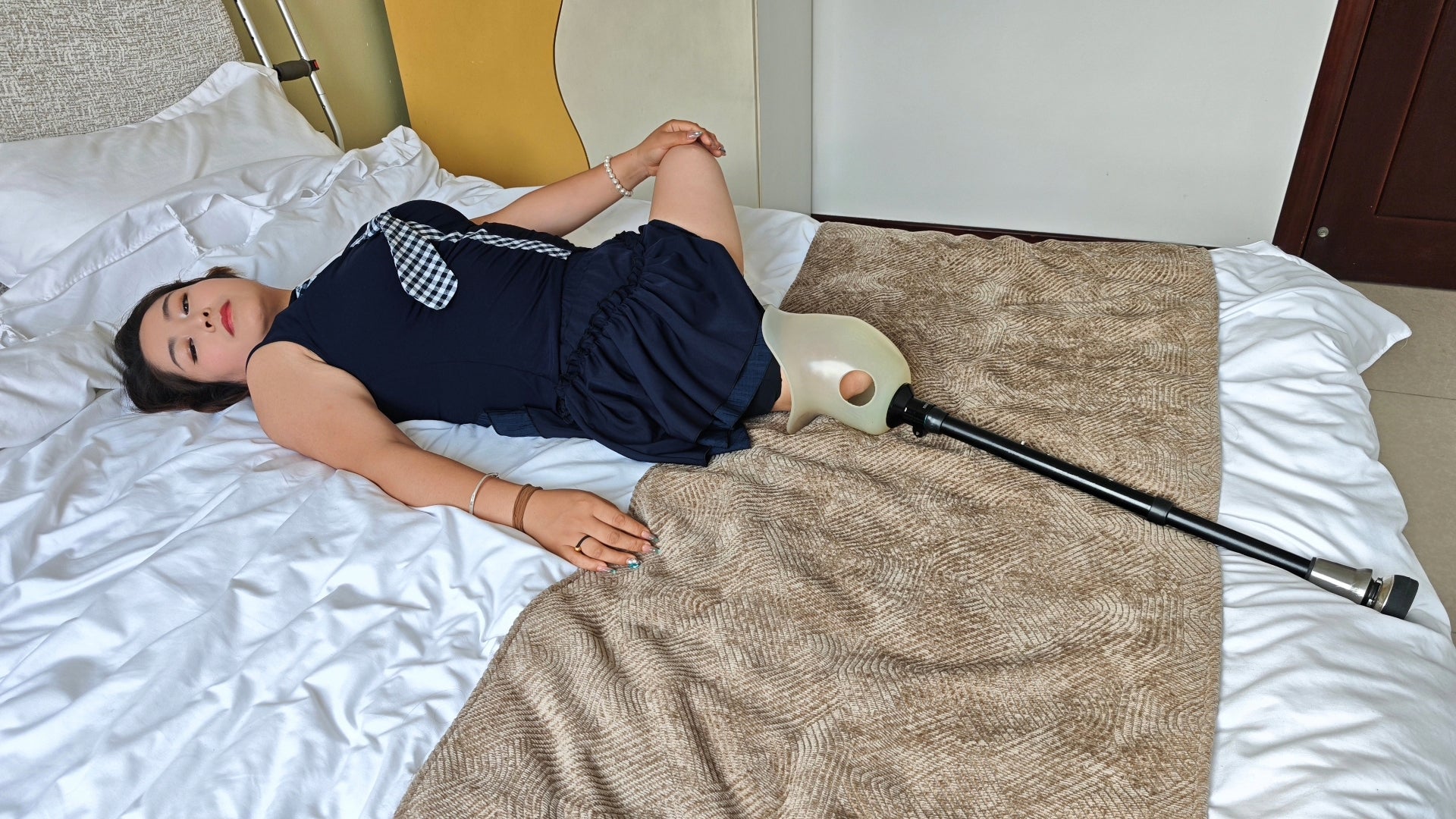 Tina, an Amputee Girl - Limb Cleaning and Care