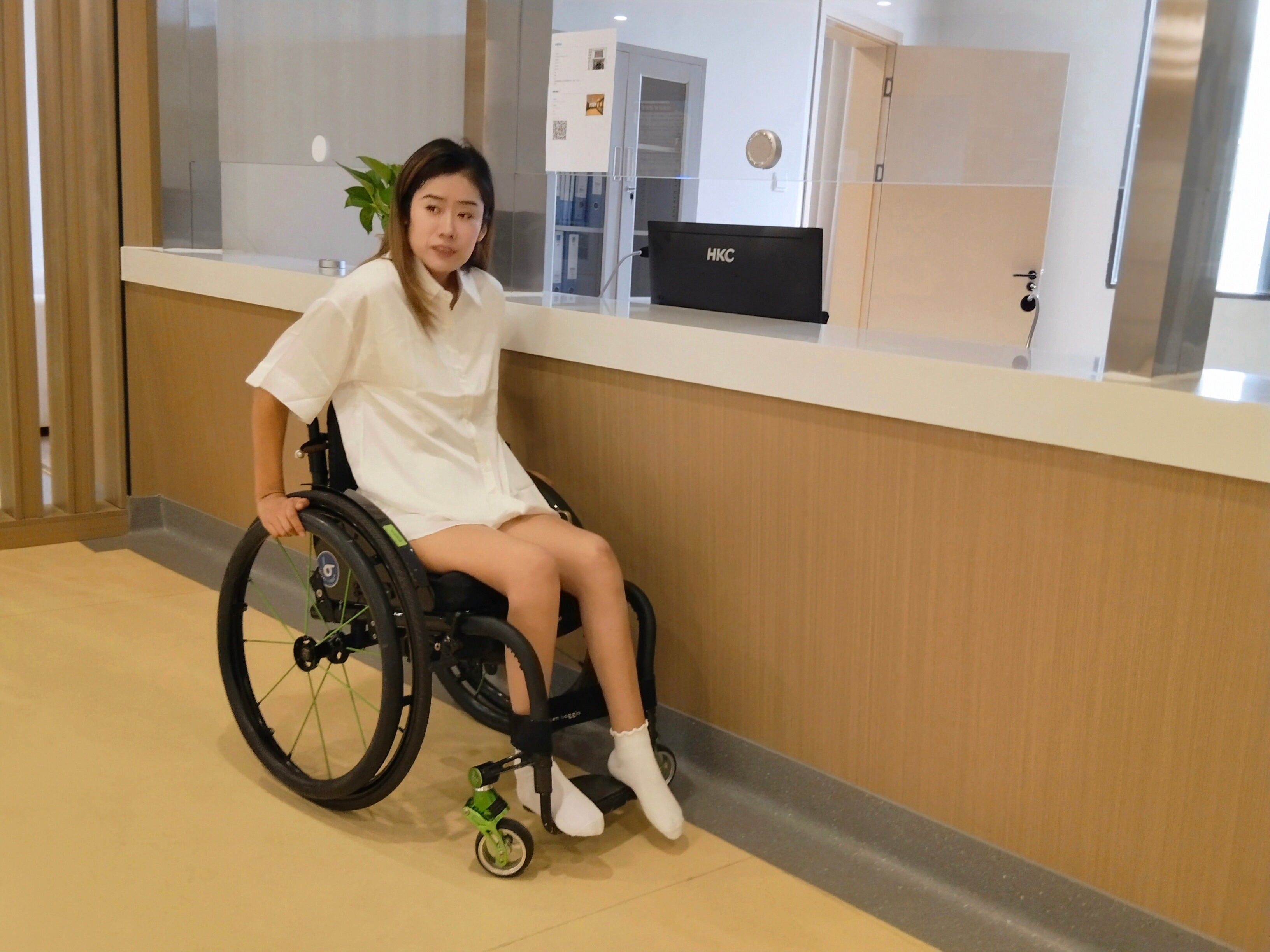 The Para Girl Cherry Going to the Hospital in a Wheelchair