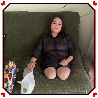 Tina, an Amputee Girl – Trying Out a Peg Leg and a Prosthetic Leg