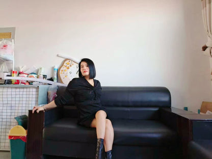 Carrie: The Polio Lady's ground-to-sofa transfer using assistive walking devices.