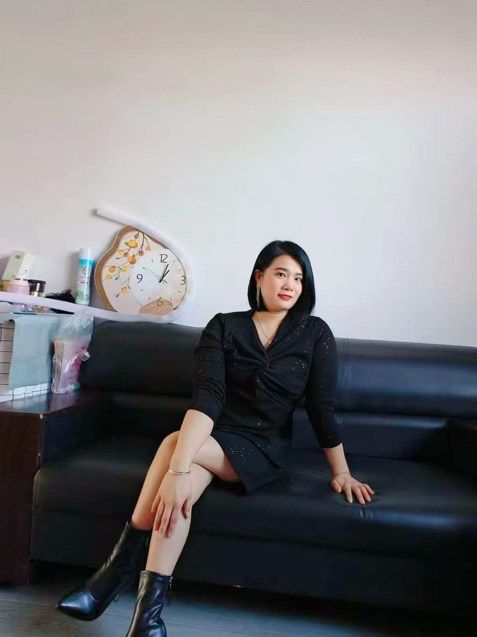 Carrie: The Polio Lady's ground-to-sofa transfer using assistive walking devices.