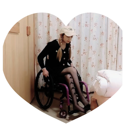 Phoebe: Paraplegic girl wearing stockings
