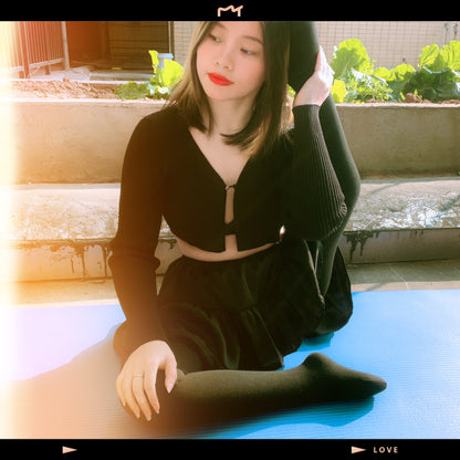 Miki: The girl doing yoga on the rooftop