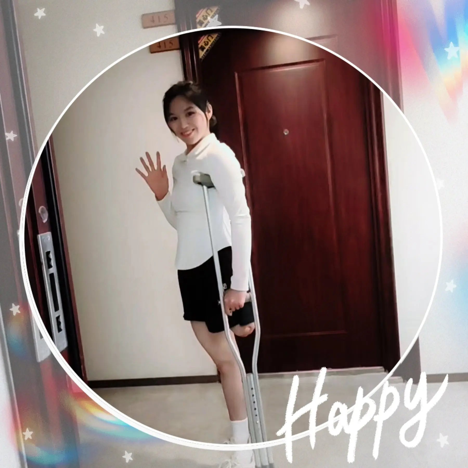 Alisa: Sak Amputee Girl is preparing to go to the gym AmputeeClub