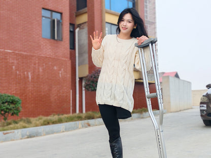 Alisa: Sak Amputee Girl receives new crutches