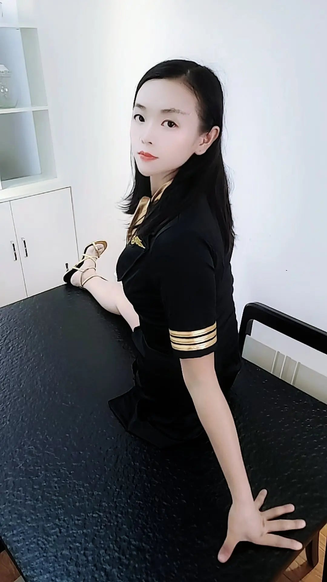 Mila: Ooe Amputee Lady Uniform Show AmputeeClub