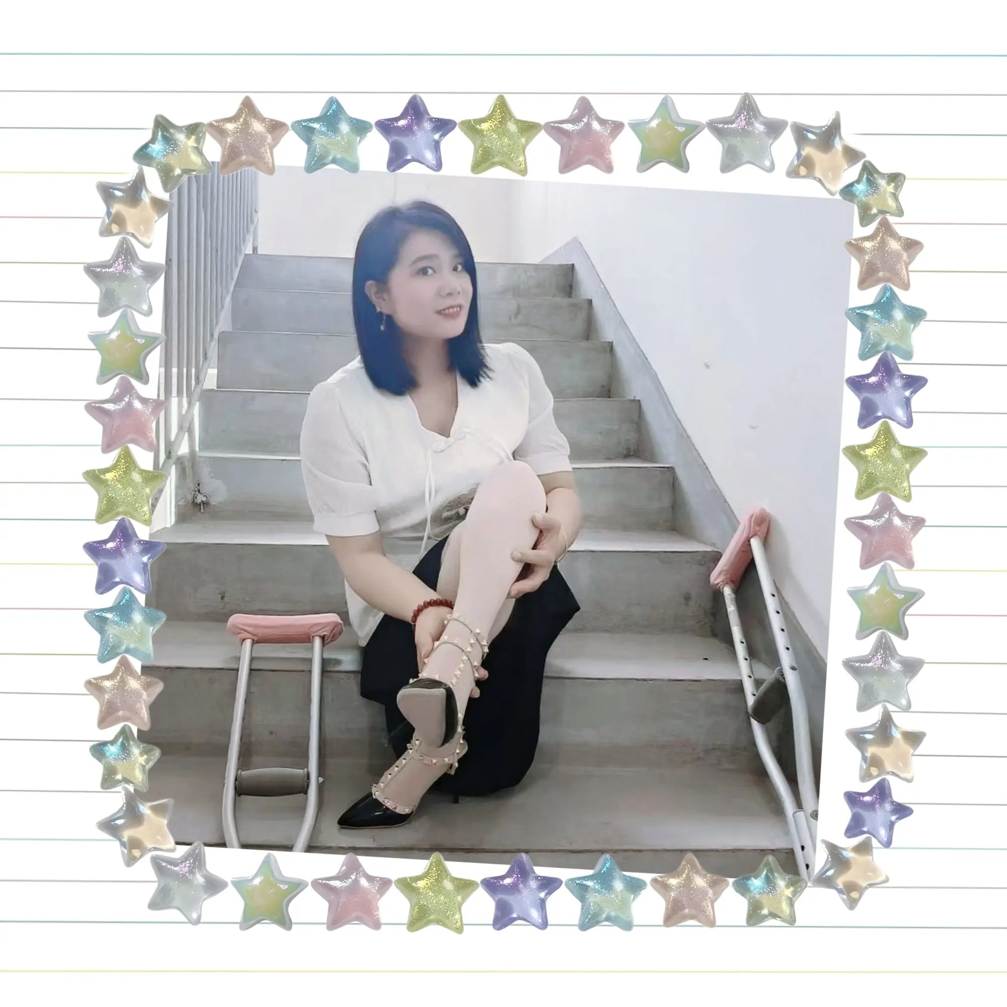 Carrie: Polio Lady climbed up the stairs wearing high heels