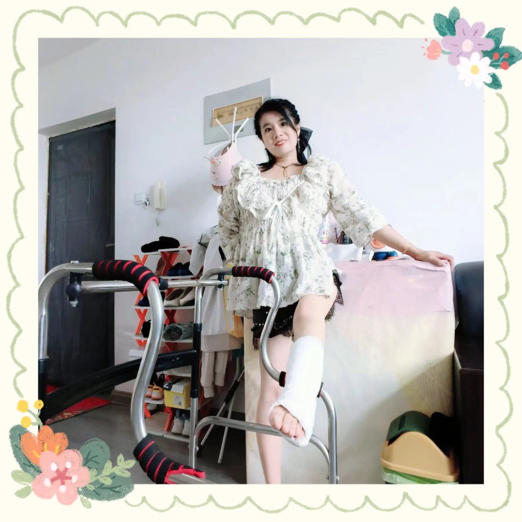 Carrie: Polio Girl sprained her ankle AmputeeClub