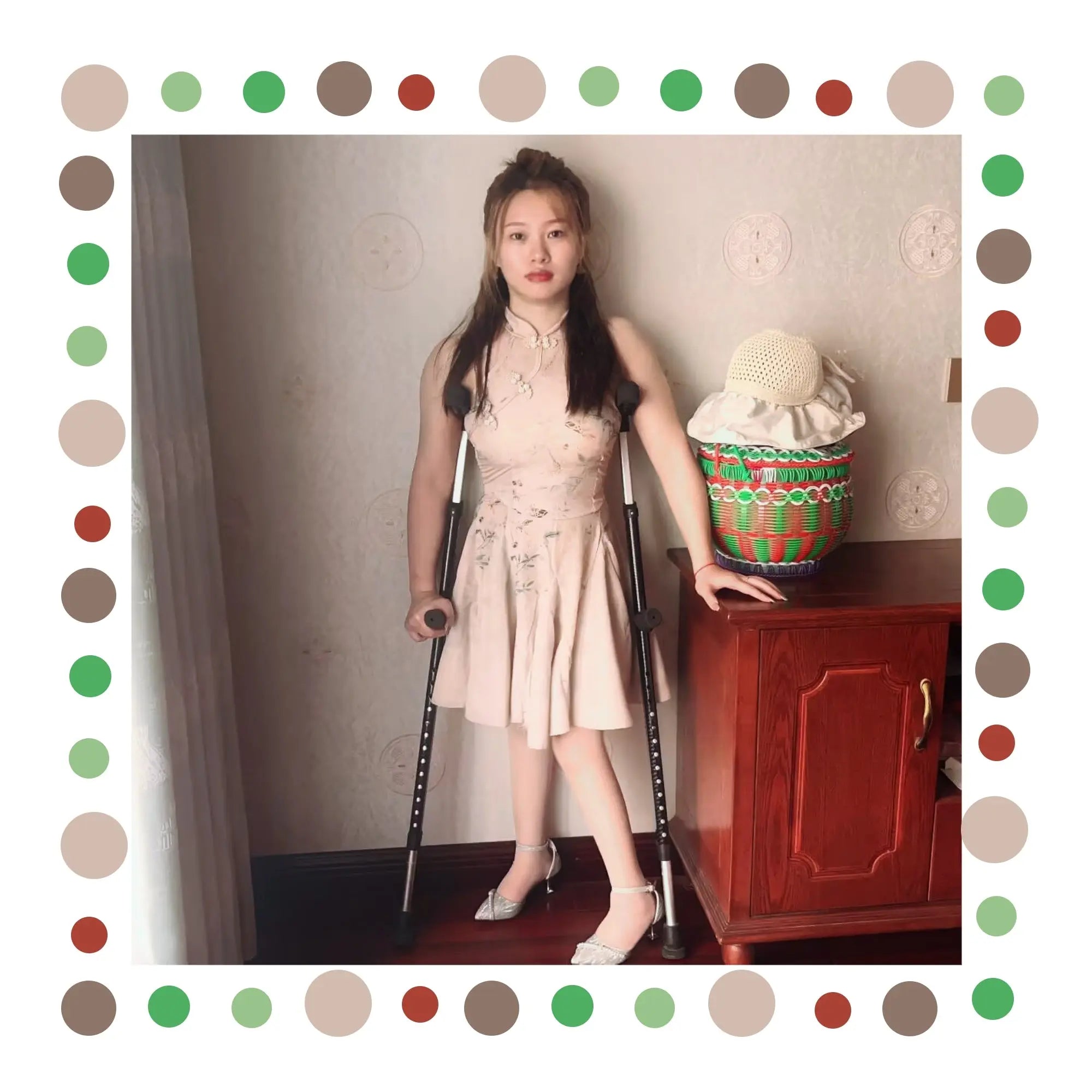 Miki: Polio Girl's Home Walk AmputeeClub