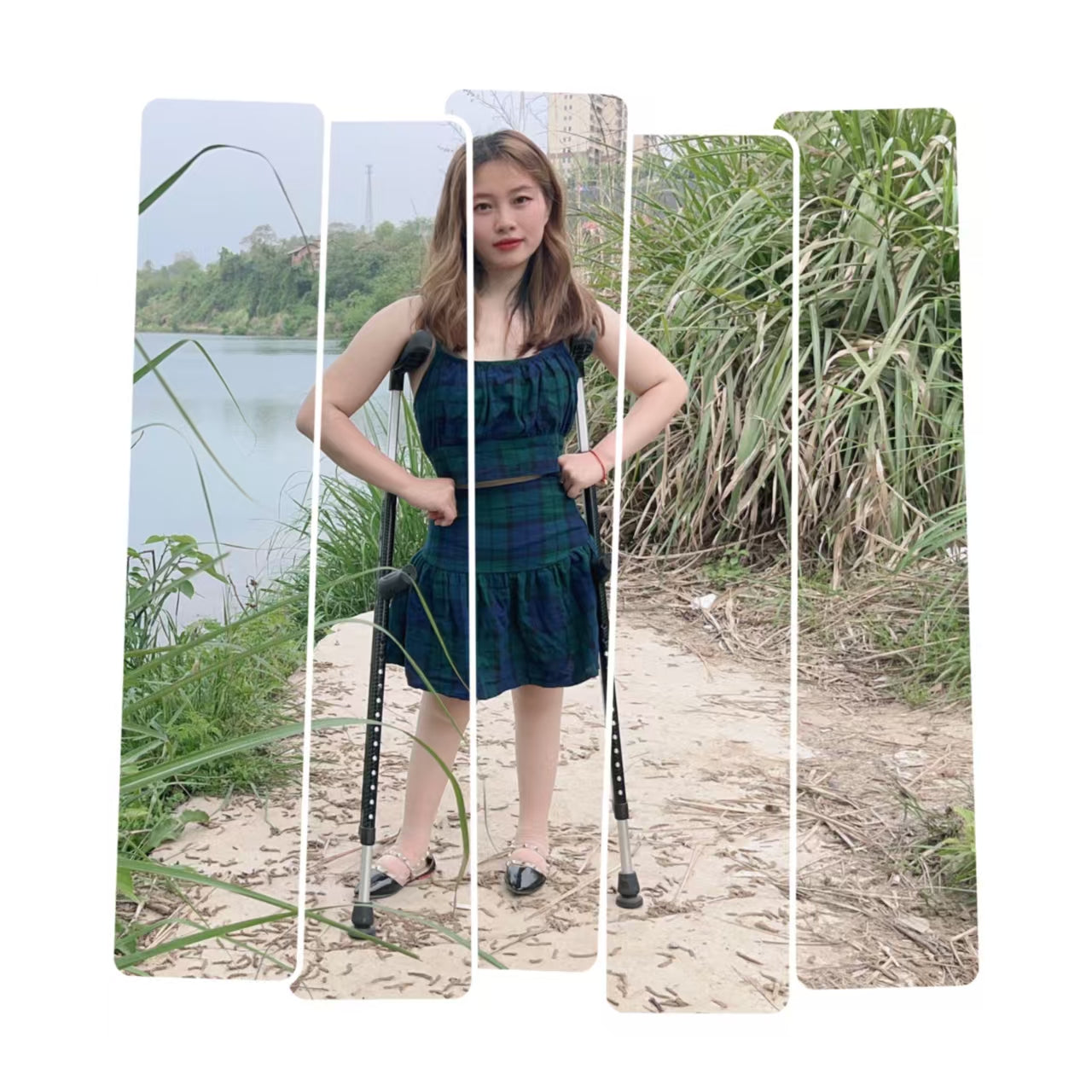 Miki: Polio Girl - Wilderness by the River in the Countryside