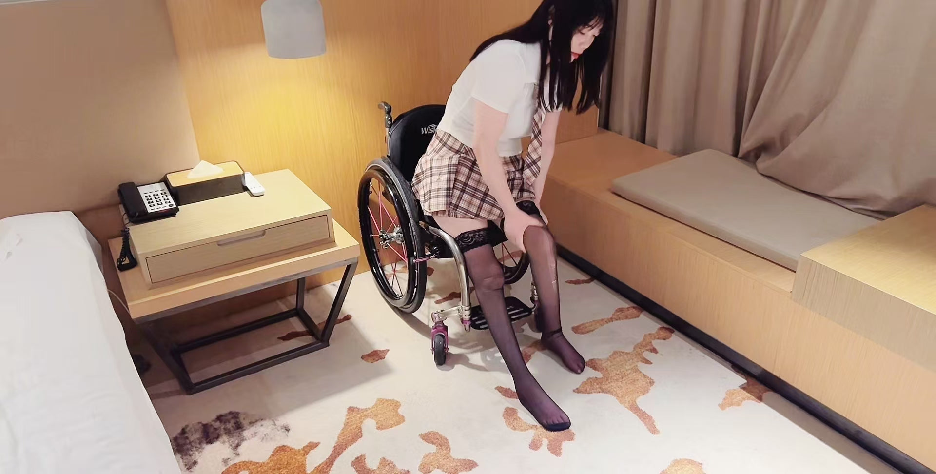 Ava: Paraplegic Girl - From Bed to Sofa