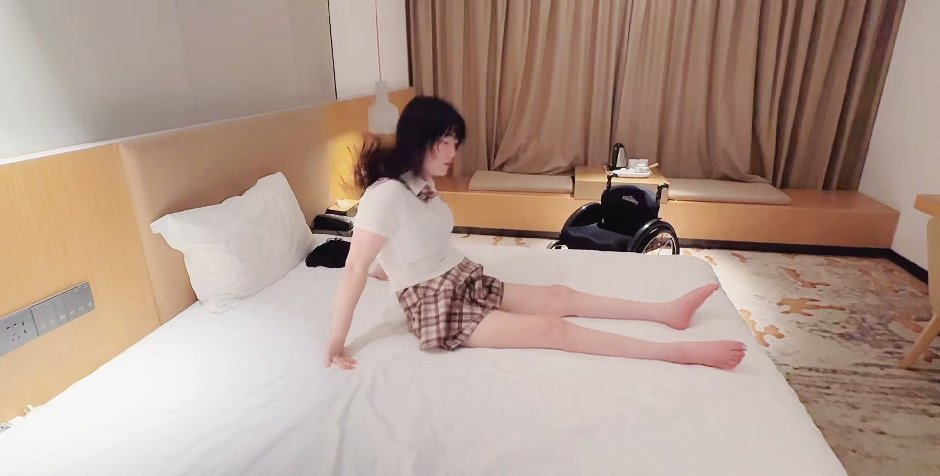 Ava: Paraplegic Girl - From Bed to Sofa