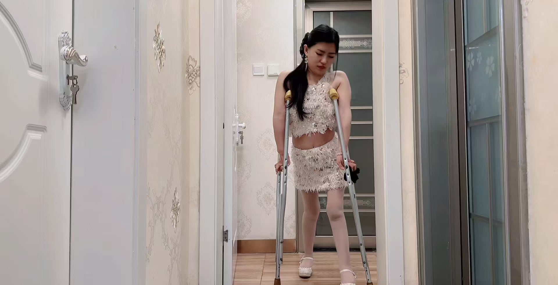 Maria: Polio Girl - unable to stand, sit on the floor, and move
