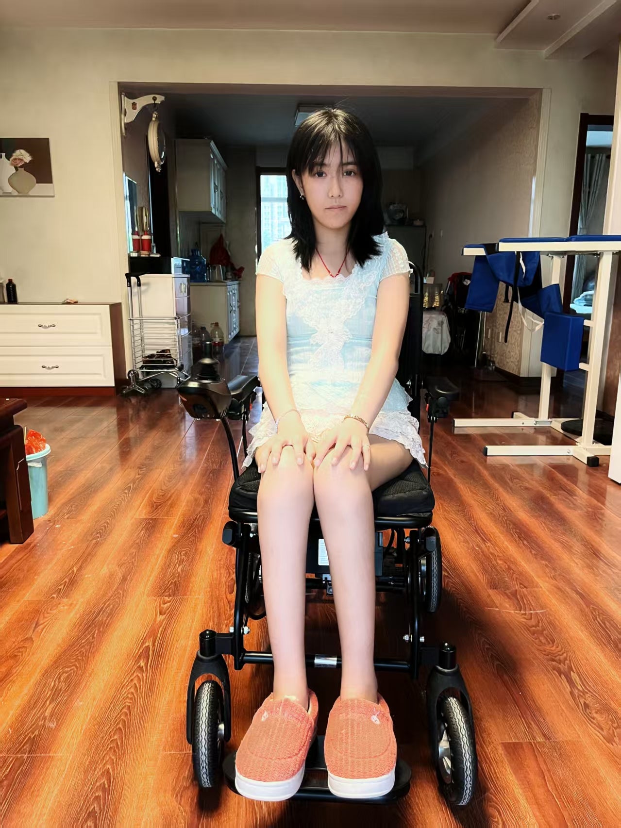 Mia: Paraplegic Girl - Black and White Jk Dress