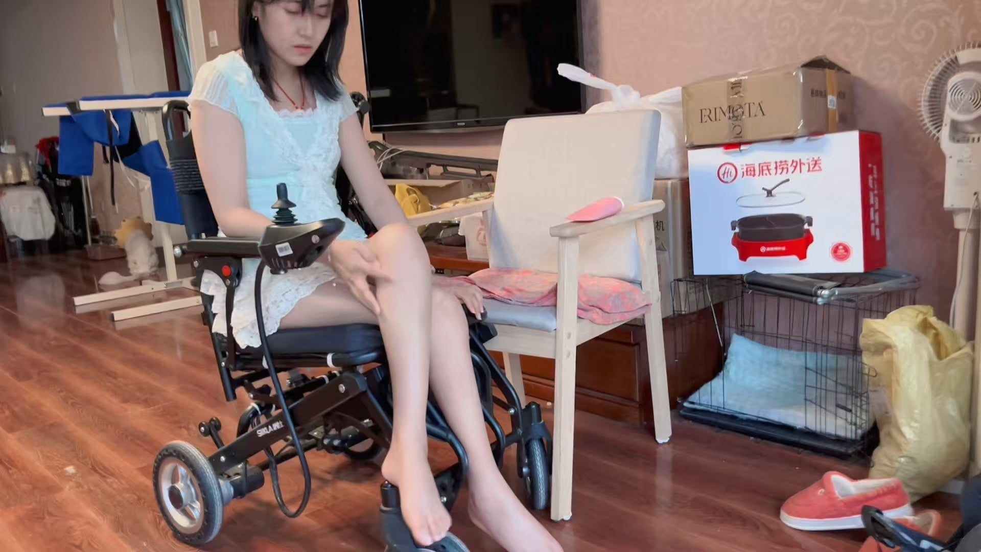 Mia: Paraplegic Girl - Black and White Jk Dress