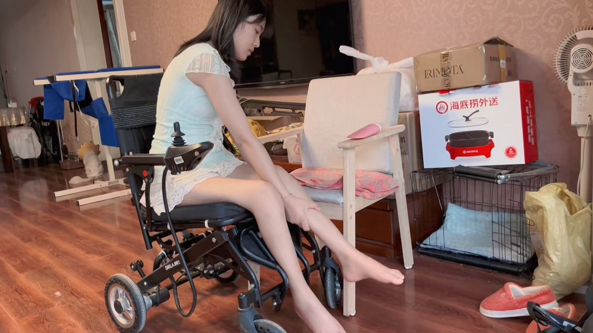 Mia: Paraplegic Girl - Black and White Jk Dress