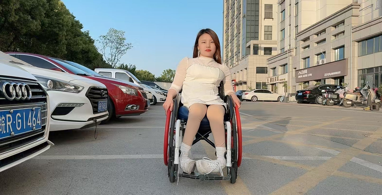 Shera: Paraplegic Girl - Crawling on Outdoor Grass - AmputeeClub