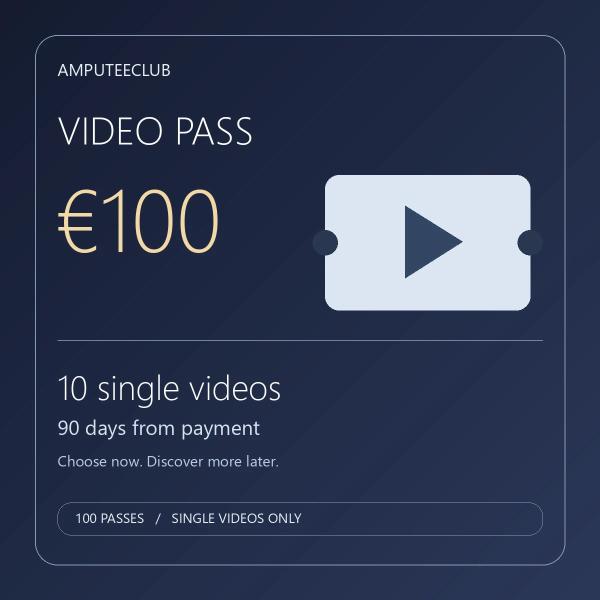 Your next 10 videos — one Video Pass